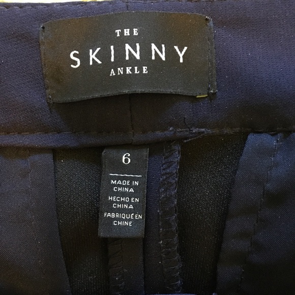 White House Black Market skinny ankle pants. Navy Blue. Size 6 - Picture 5 of 8